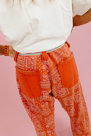 Lonnie Bandana Print Barrel Pants