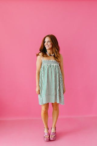Raven Stripe Mini Dress