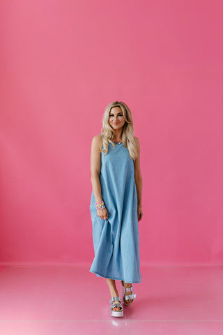 Lennox Denim Maxi Dress