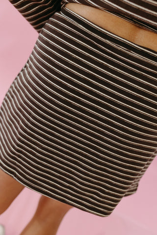 Revere Soft Knit Skort in Brown