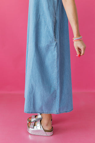 Lennox Denim Maxi Dress