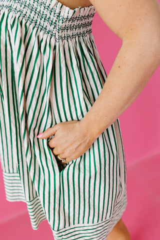 Raven Stripe Mini Dress