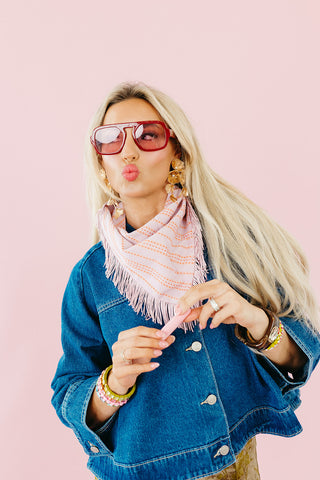 Lilac Fringe Bandana