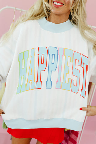 Happiest Stripe Reversible Mock Neck