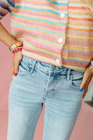 Kameron Light Wash Raw Hem Denim