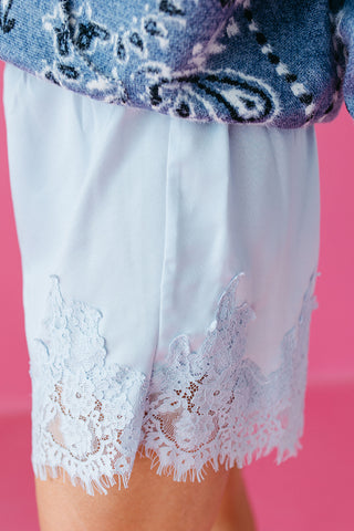 Sunday Lace Trim Shorts