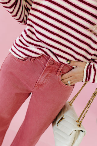 Weslyn Barrel Jeans in Rust