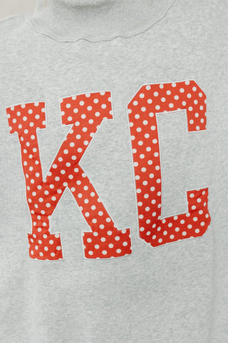 KC Polka Dot Mock Neck Sweatshirt