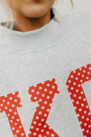 KC Polka Dot Mock Neck Sweatshirt