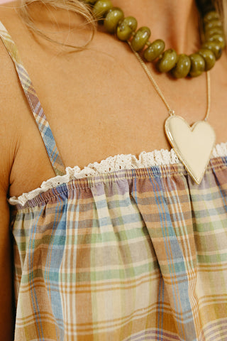 Peyton Plaid Cami Top