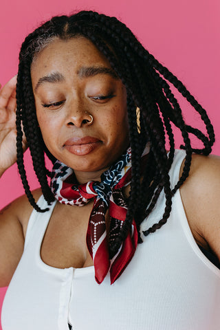 Patch Mix Print Bandana Scarf