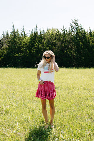 Floral Flag Quilt Tee