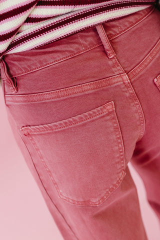 Weslyn Barrel Jeans in Rust