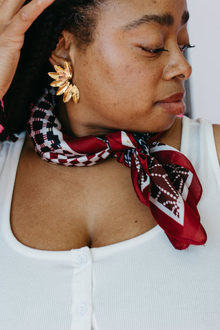 Patch Mix Print Bandana Scarf