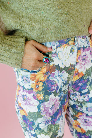 Lilly Floral Barrel Stretch Pants