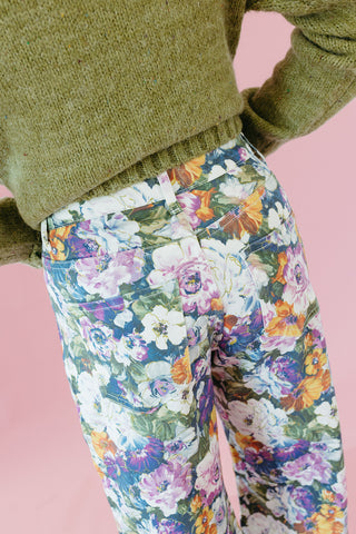Lilly Floral Barrel Stretch Pants