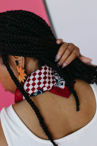 Patch Mix Print Bandana Scarf