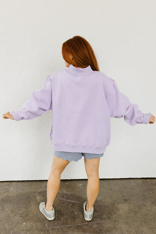 MHK Polka Dot Mock Neck Sweatshirt