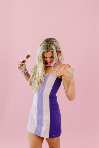 Wyatt Mini Dress in Lavender/Purple