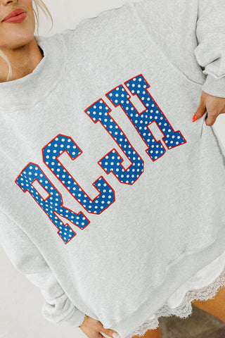 RCJH Polka Dot Mock Neck Sweatshirt