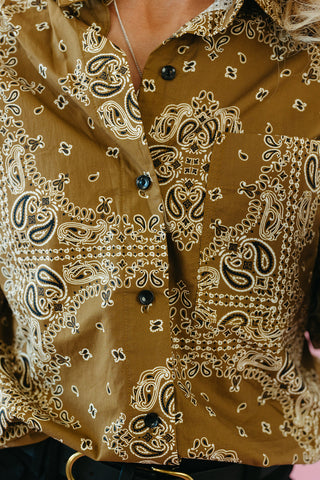 Angie Bandana Button Up Shirt