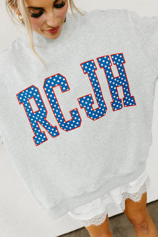RCJH Polka Dot Mock Neck Sweatshirt