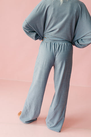 Nyah Striped Lounge Pants in Blue/Coco
