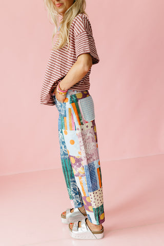 Jewel Patch Barrel Pants