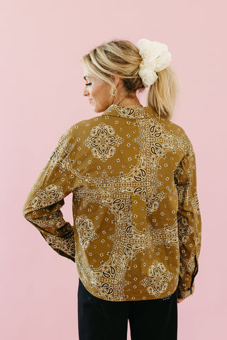 Angie Bandana Button Up Shirt