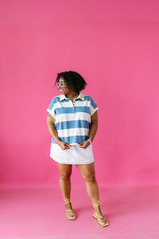 Caryn Polo Short Sleeve Top
