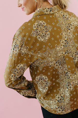 Angie Bandana Button Up Shirt