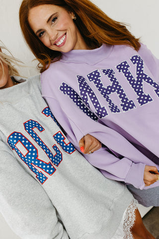 MHK Polka Dot Mock Neck Sweatshirt