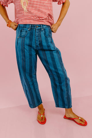 Lane Multi Colored Stripe Denim Pants