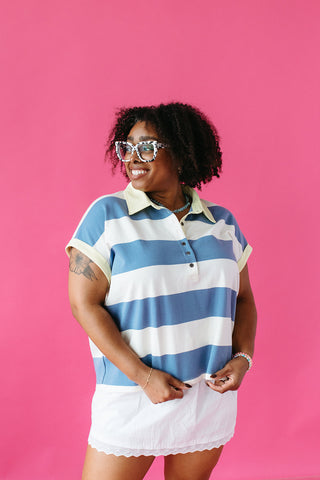 Caryn Polo Short Sleeve Top