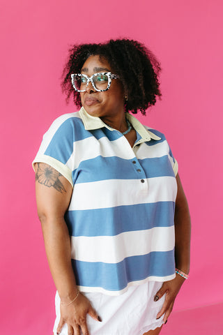 Caryn Polo Short Sleeve Top