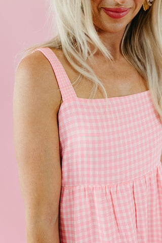Arabella Plaid Tiered Midi Dress