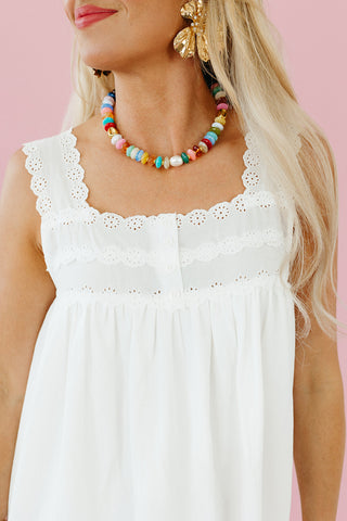 Oakley Mini Dress in Ivory