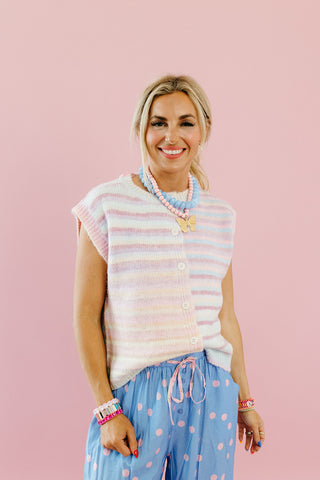 Bowen Sweater Vest in Pastel