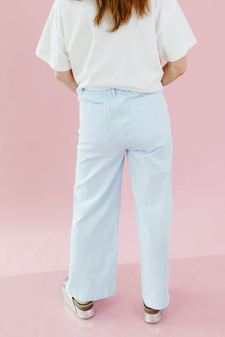 Manon Stripe Pants in Sky/White