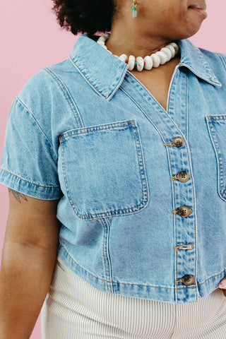 Kinsley Denim Button Up Top