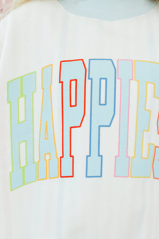 Happiest Stripe Reversible Mock Neck