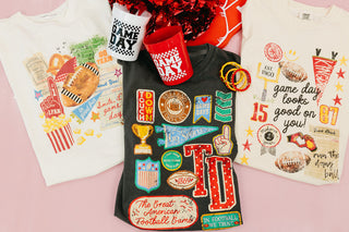 Football Collage Graphic Tee