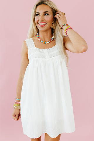 Oakley Mini Dress in Ivory