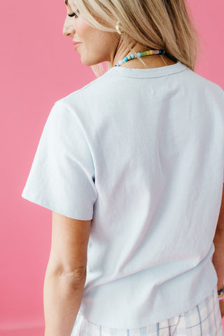 Sarah Basic Tee in Baby Blue