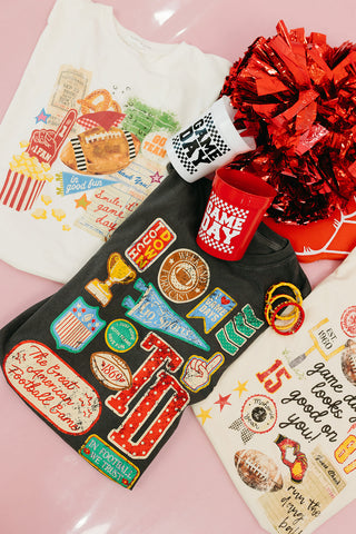 Football Varsity Patches Graphic Tee