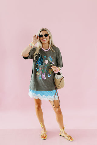 Bella Butterfly Oversized Graphic Tee