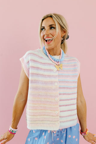 Bowen Sweater Vest in Pastel