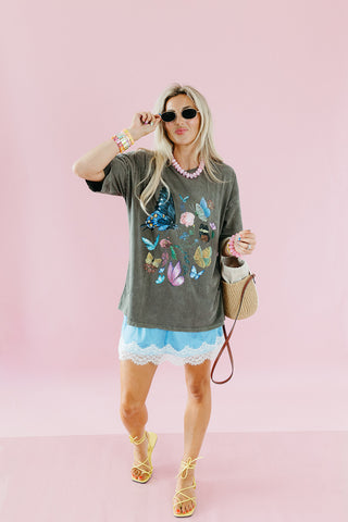 Bella Butterfly Oversized Graphic Tee