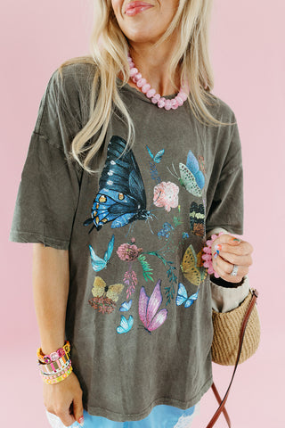 Bella Butterfly Oversized Graphic Tee