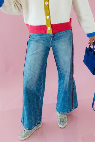 Linzi Side Piping Crop Jeans